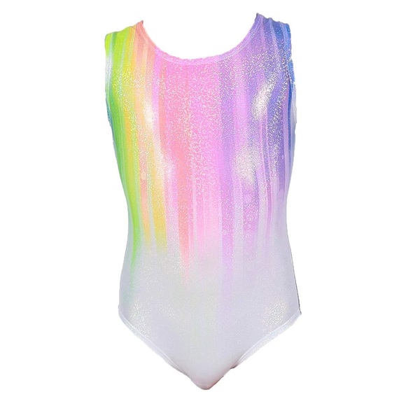 Rainbow Metallic Leotard Size 5/6 - Picture 1 of 16